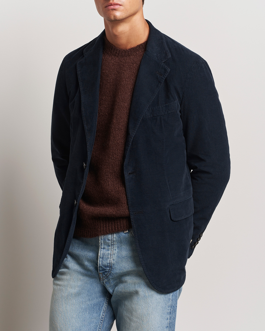 Homme | Blazers | Massimo Alba | Baby Corduroy Blazer Navy