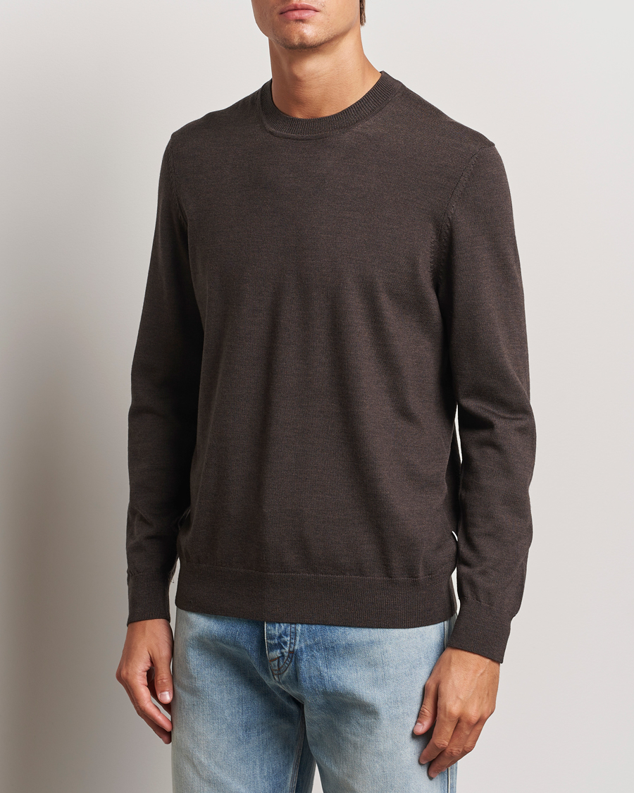 Homme | Pulls Et Tricots | NN07 | Ted Merino Crew Neck Pullover Demitase Brown