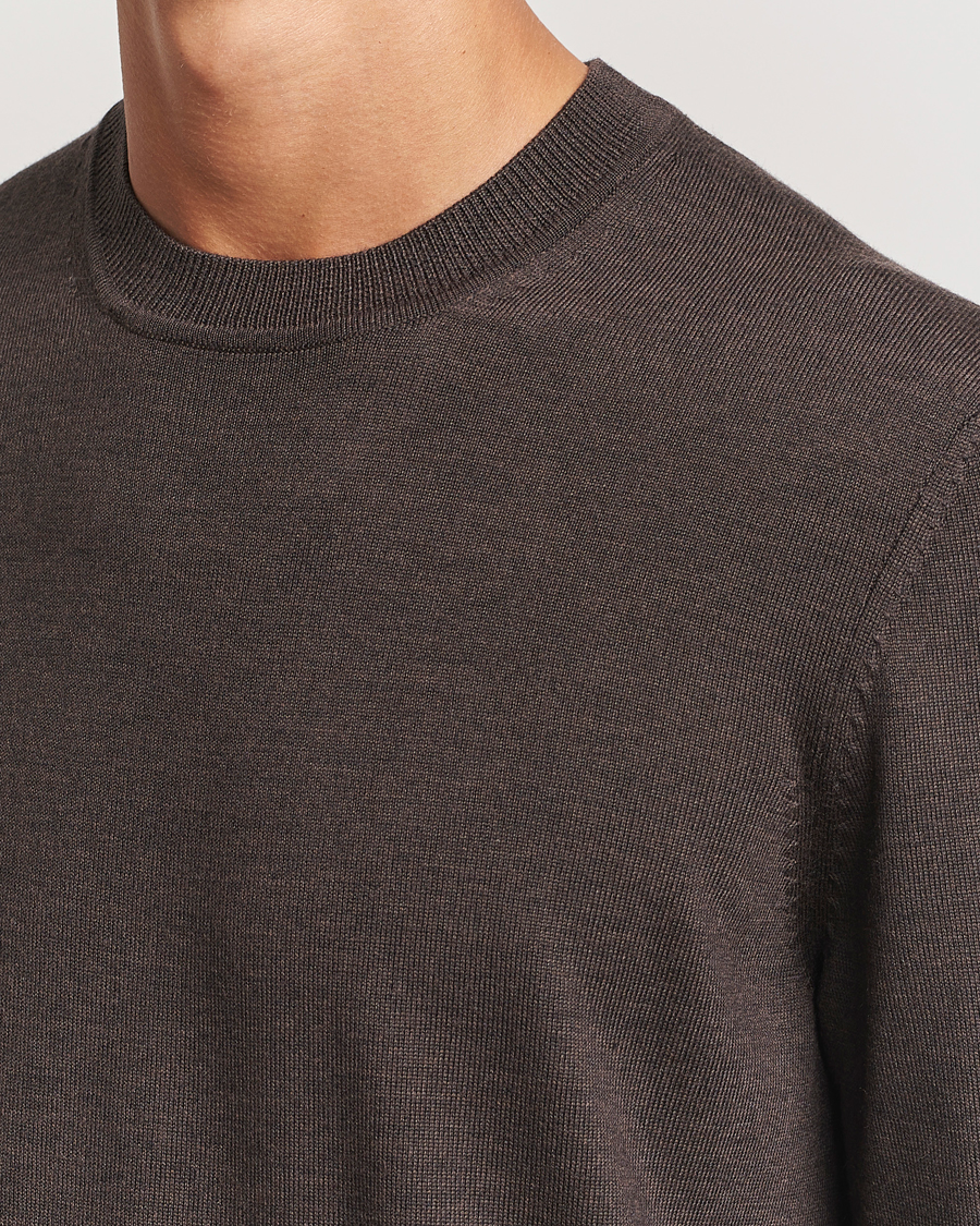Homme | Pulls Et Tricots | NN07 | Ted Merino Crew Neck Pullover Demitase Brown