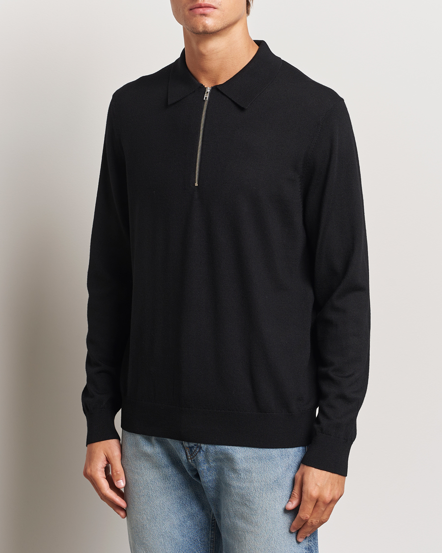 Heren | Truien | NN07 | Sergio Half Zip Black
