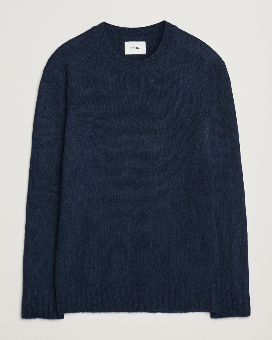 Homme | Pulls Et Tricots | NN07 | Lee Brushed Wool Crew Neck Navy Blue