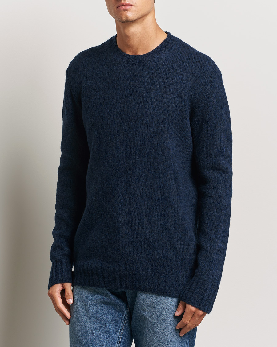 Homme | Pulls Et Tricots | NN07 | Lee Brushed Wool Crew Neck Navy Blue