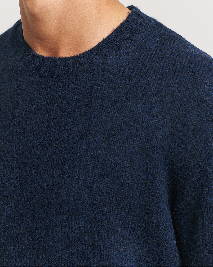 Homme | Pulls Et Tricots | NN07 | Lee Brushed Wool Crew Neck Navy Blue