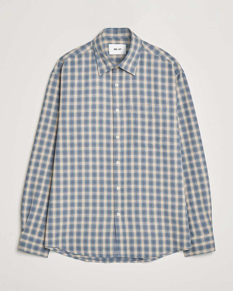 Homme | Chemises | NN07 | Deon Flannel Shirt Blue Multi