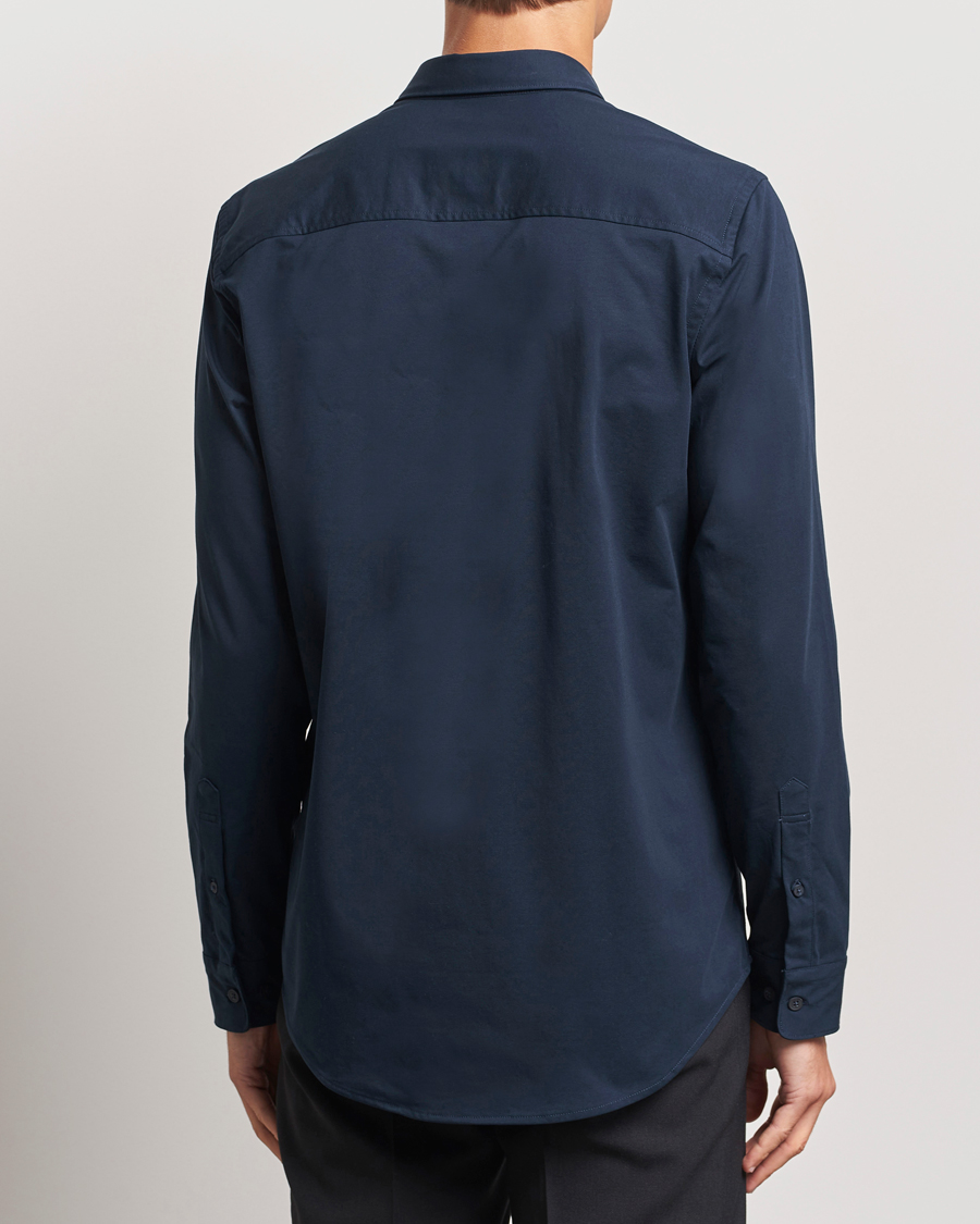 Heren | Overhemden | NN07 | Elian Mercerized Cotton Shirt Navy Blue