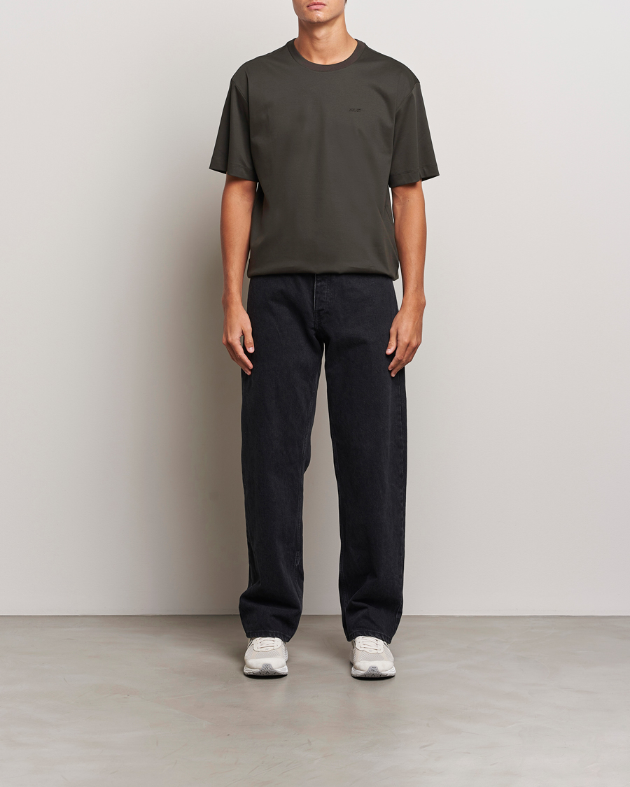 Homme | T-shirts | NN07 | Nat Logo Mercerized Crew Neck T-Shirt Dark Army