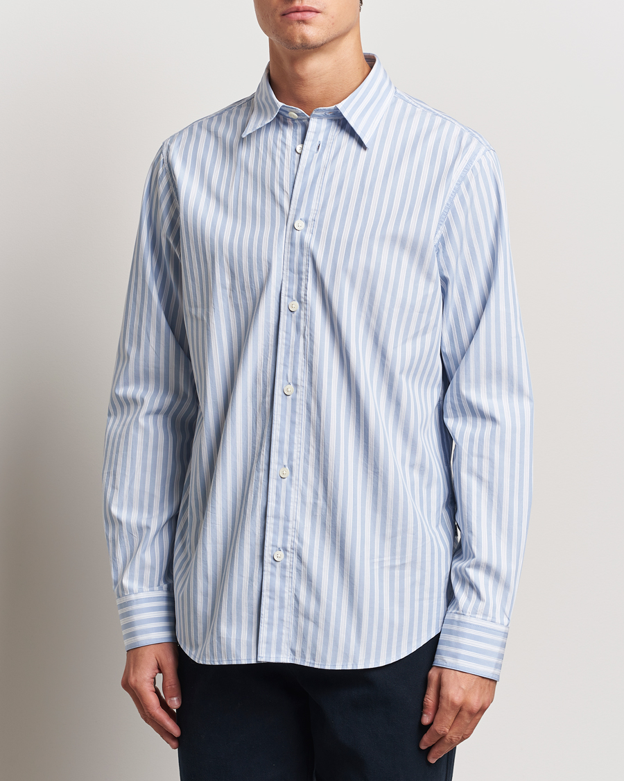 Heren | Overhemden | NN07 | Colby Poplin Striped Shirt Blue/White