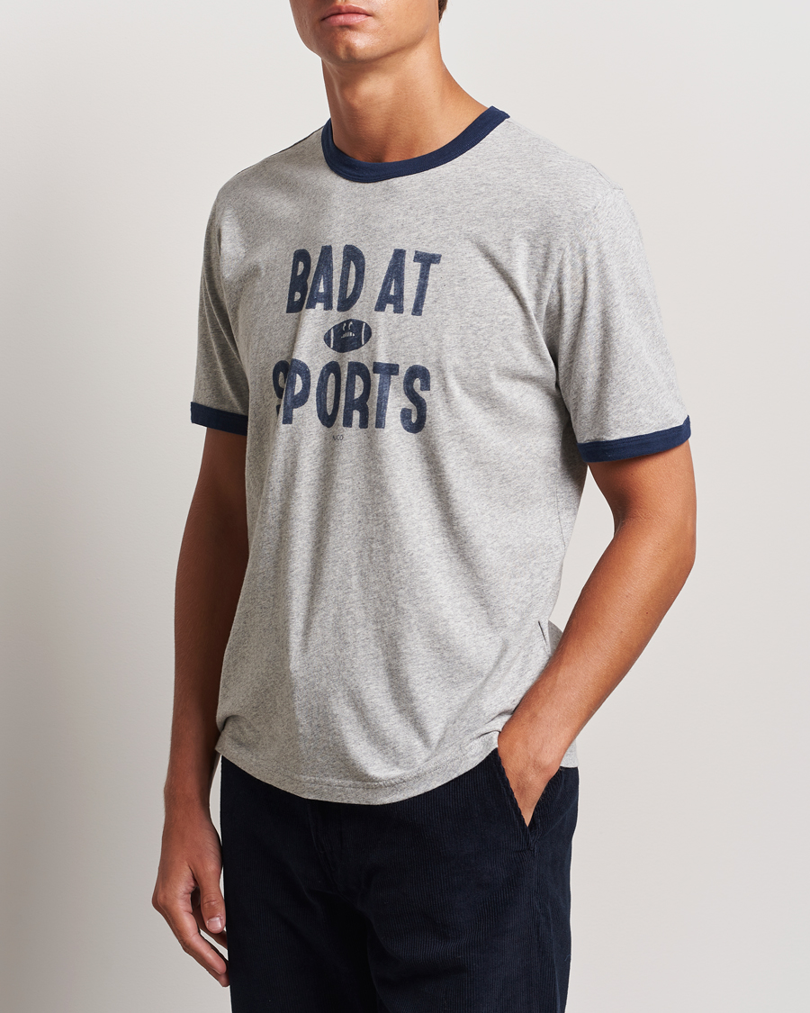 Homme | T-shirts | Nudie Jeans | Ricky Bad At Sport T-Shirt Grey Melange