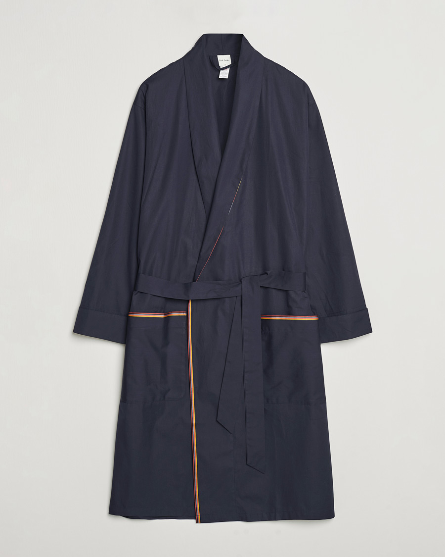 Heren | Pyjama's en gewaden | Paul Smith | Stripe Cotton Gown Navy