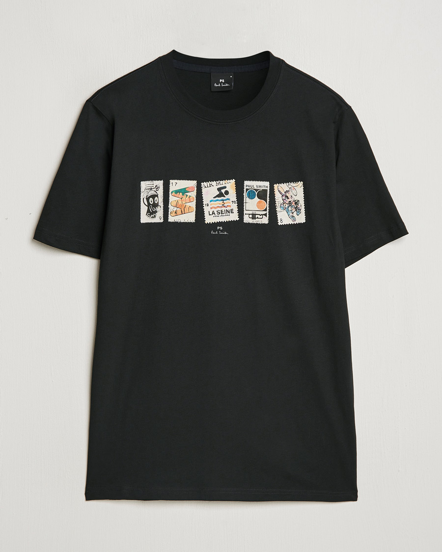 Heren | T-shirts | PS Paul Smith | Stamps Crew Neck T-Shirt Black