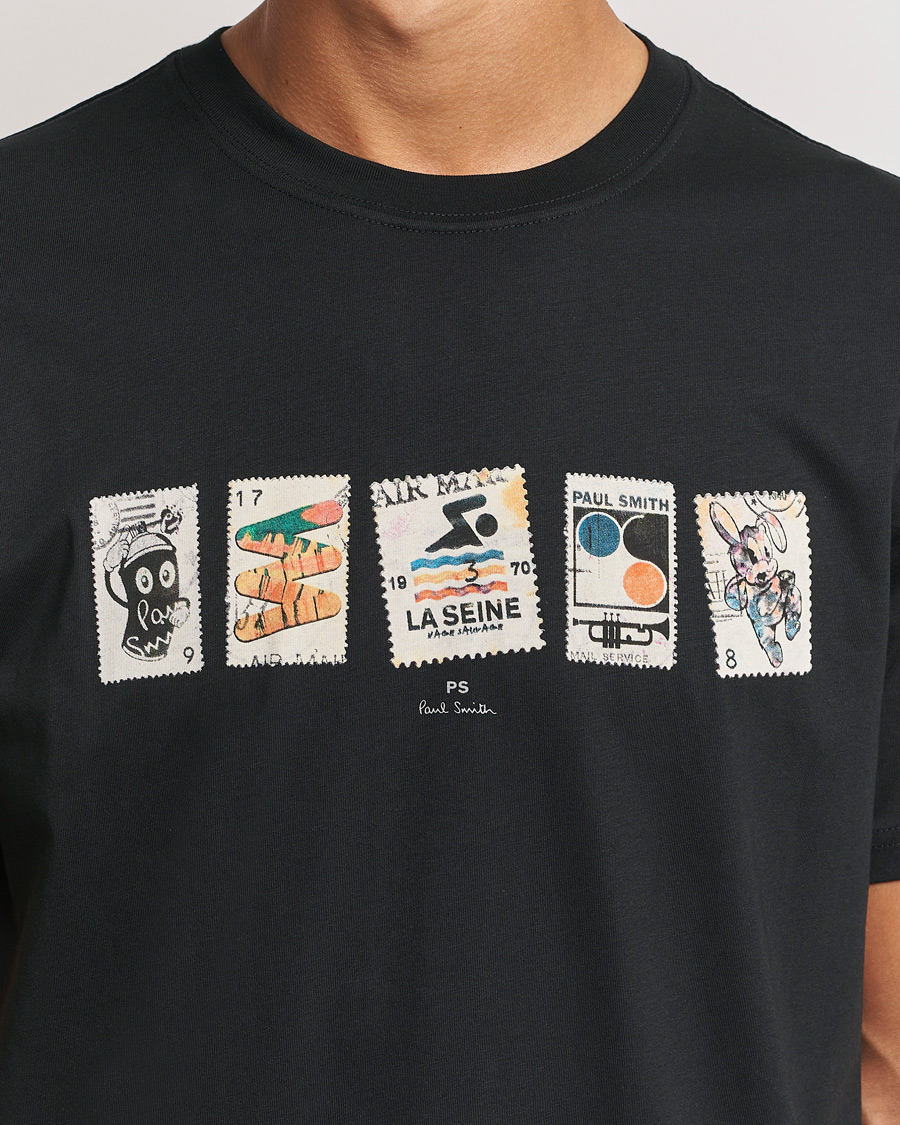 Heren | T-shirts | PS Paul Smith | Stamps Crew Neck T-Shirt Black