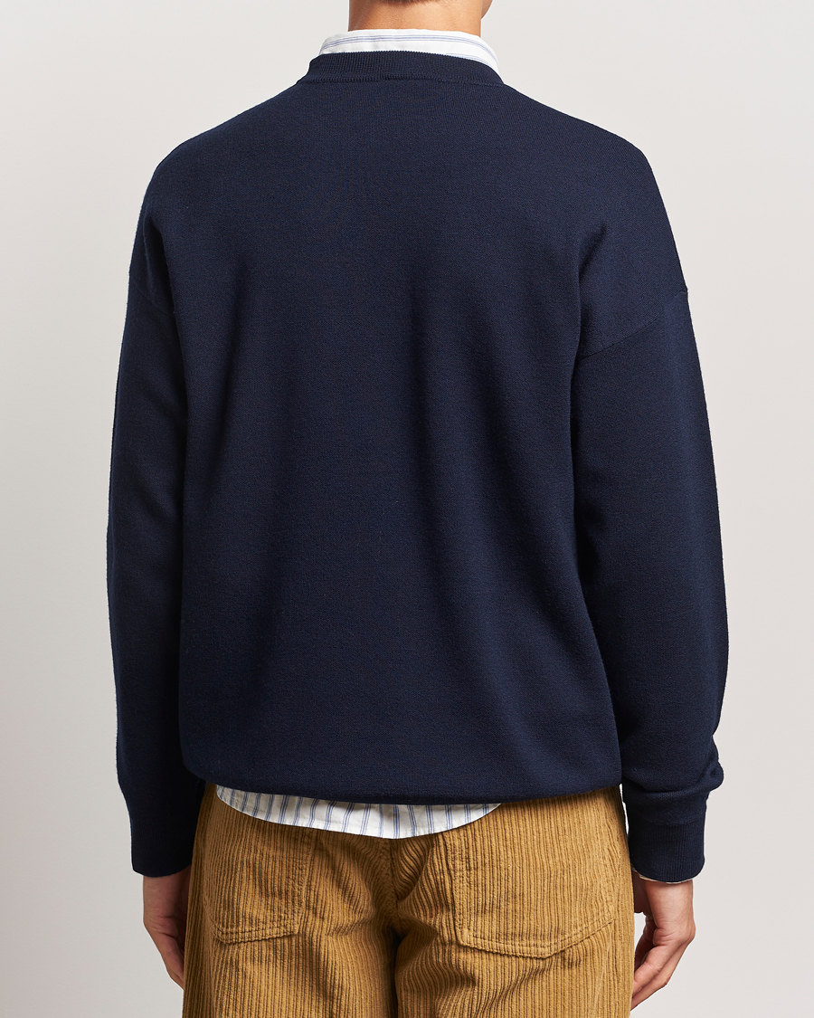 Homme | Pulls Et Tricots | Drôle de Monsieur | Flower Slogan Pullover Dark Navy