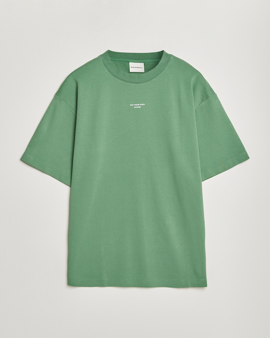 Homme | T-shirts | Drôle de Monsieur | Classic Slogan T-Shirt Water Green