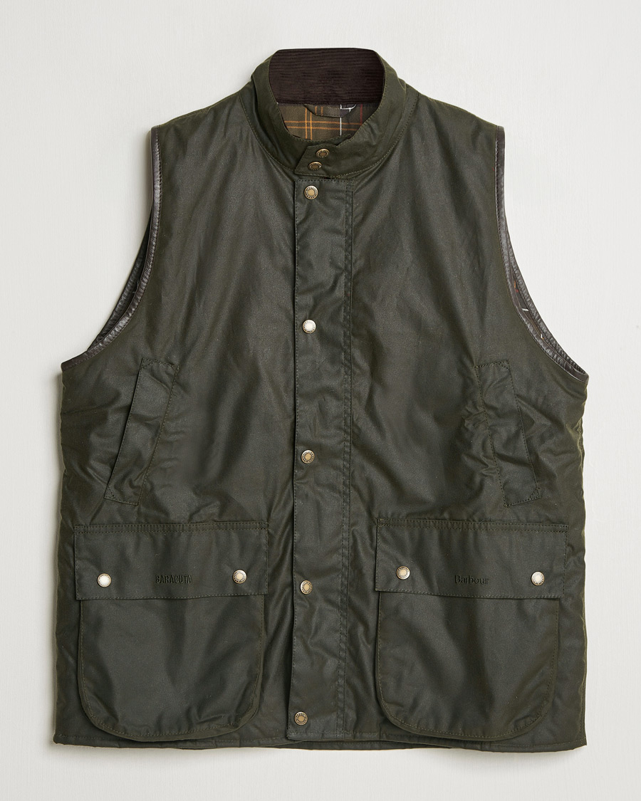 Homme | Manteaux Et Vestes | Baracuta | x Barbour Wax Gilet Olive