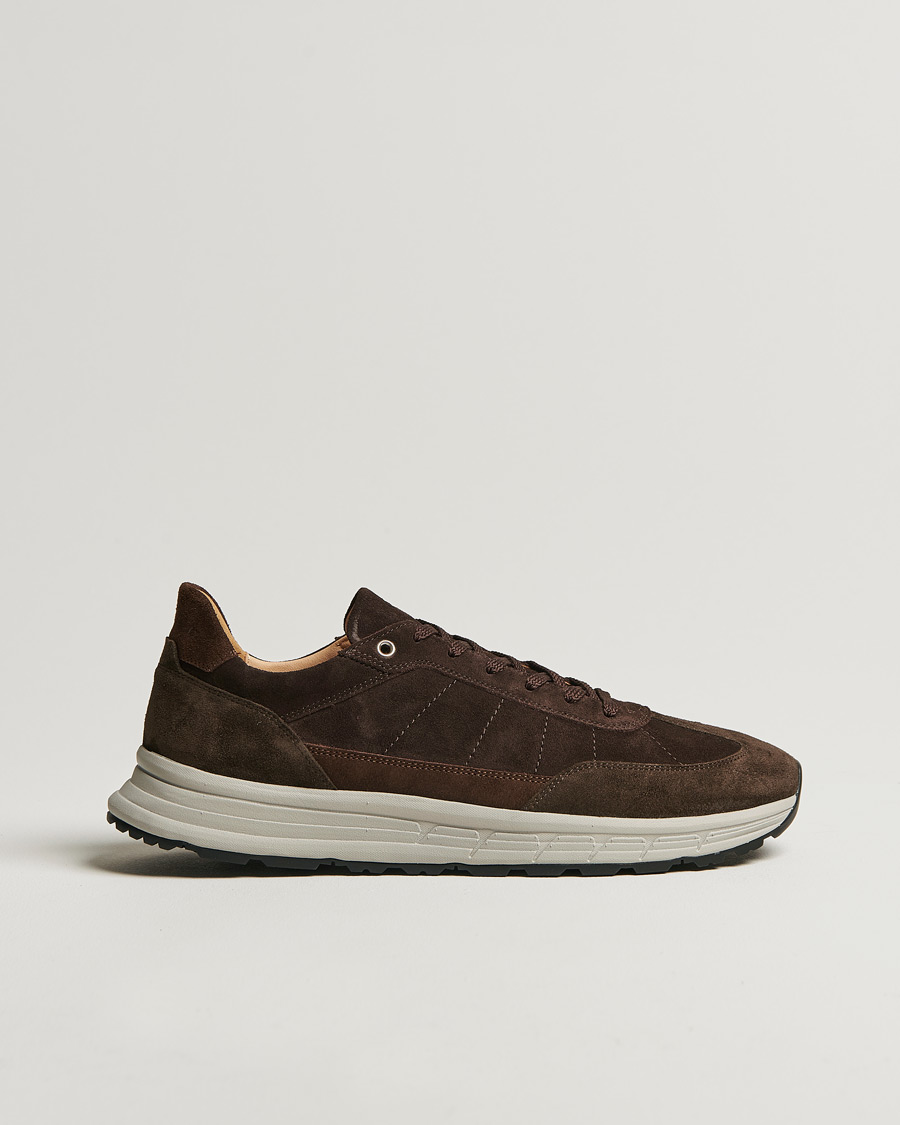 Heren | Sneakers | CQP | Renna Suede Runner Dark Brown