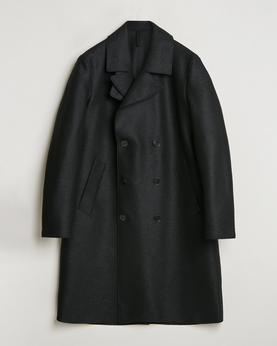 Heren | Jassen | Harris Wharf London | Pressed Wool Long Peacoat Black