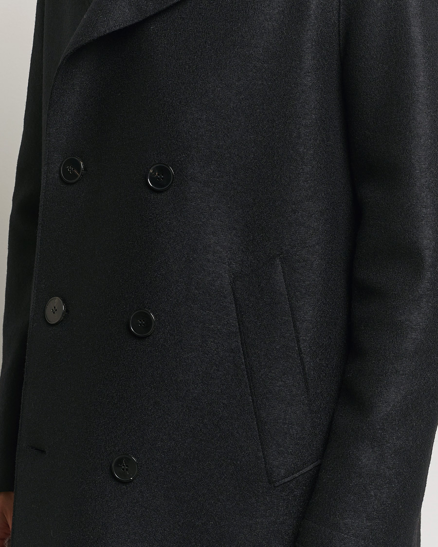 Heren | Jassen | Harris Wharf London | Pressed Wool Long Peacoat Black