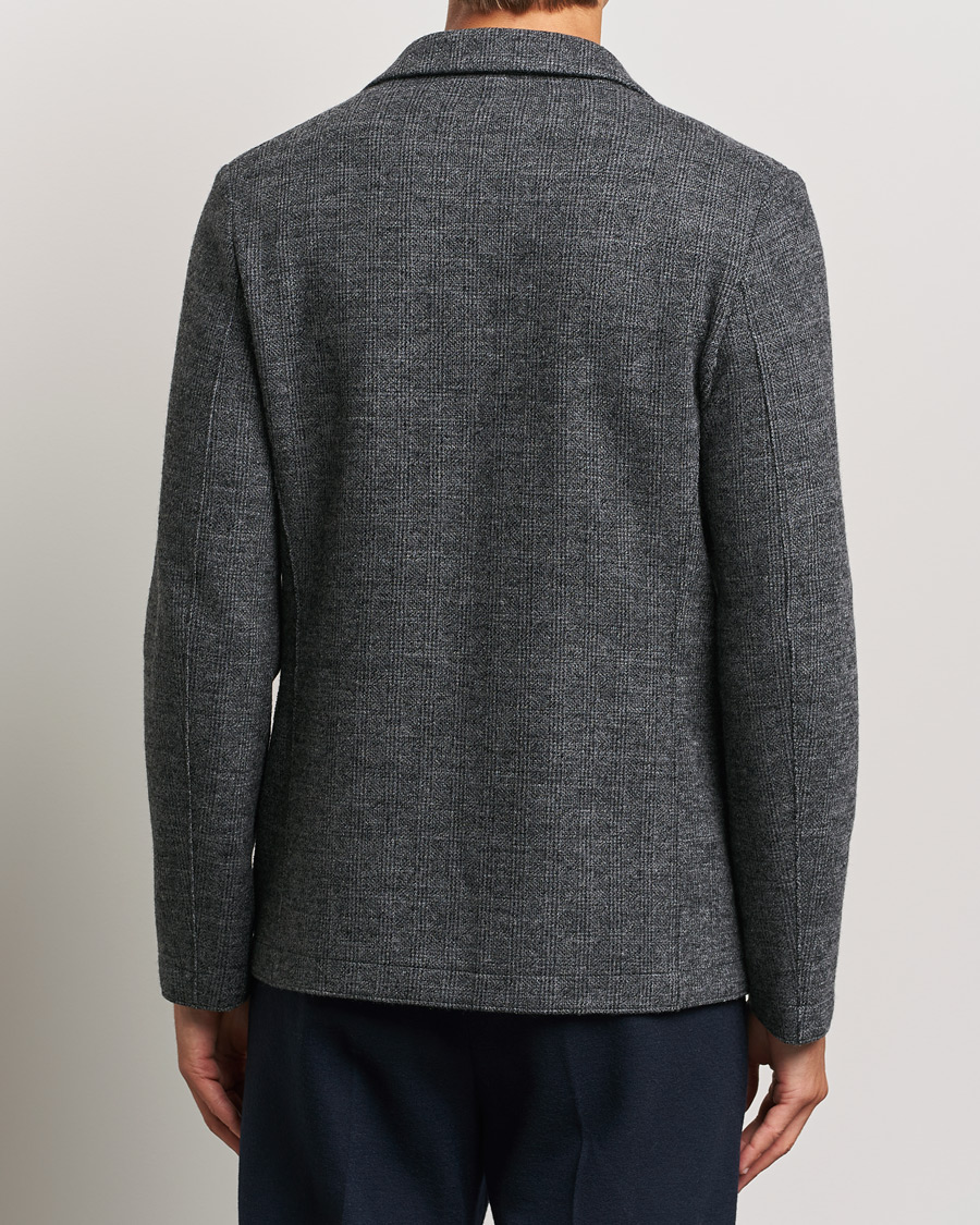 Heren | Blazers | Harris Wharf London | Two Button Prince Of Wales Blazer Grey/Black