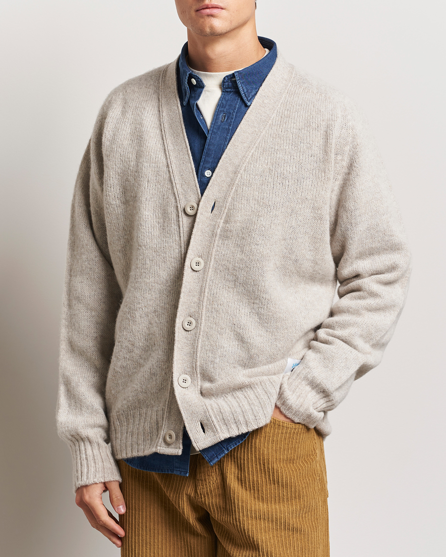 Heren | Truien | Howlin' | Shaggy Bear Cardigan Cosmic Latte