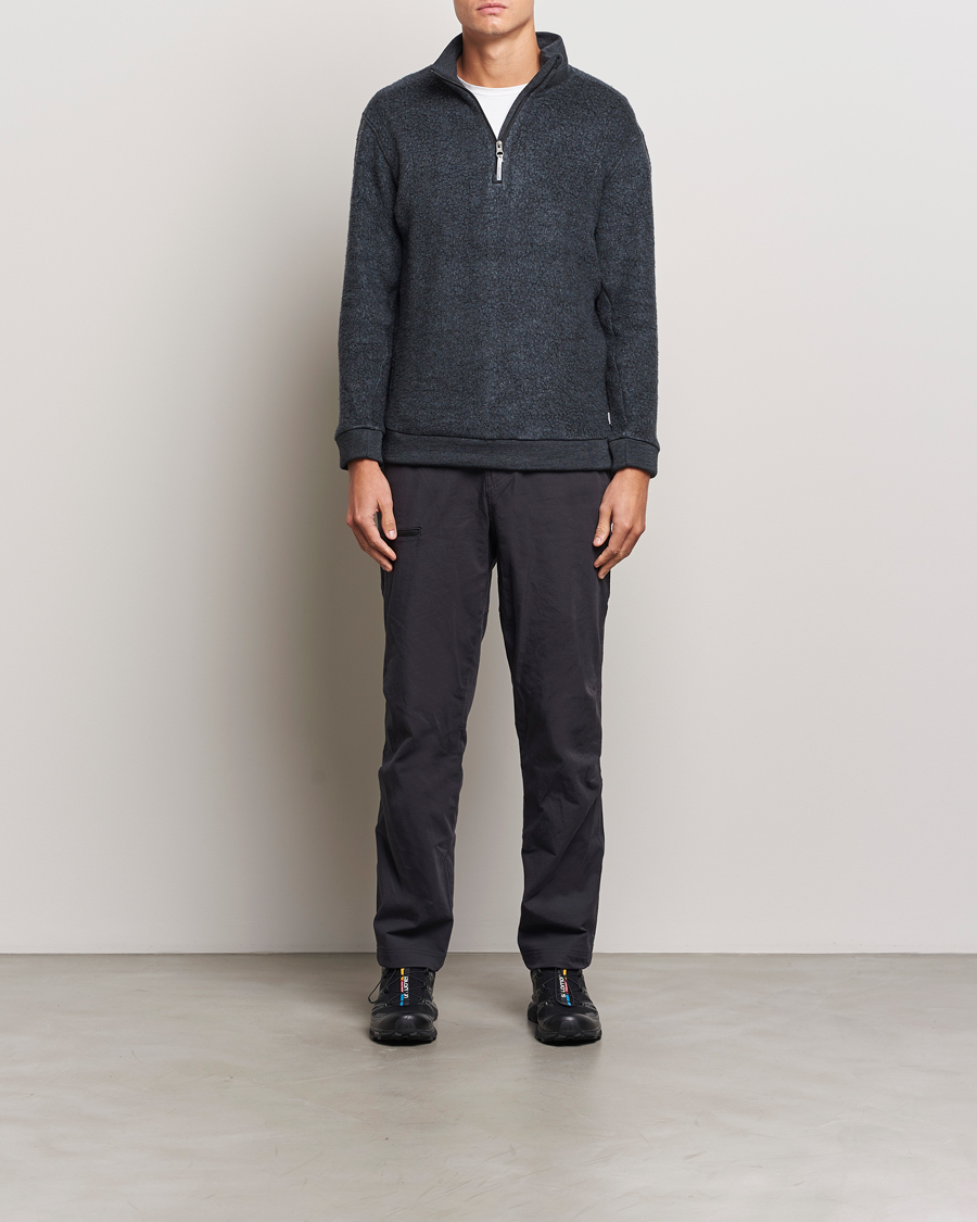 Homme | Pulls Et Tricots | Houdini | Alto Wool/Tencel Half Zip True Black