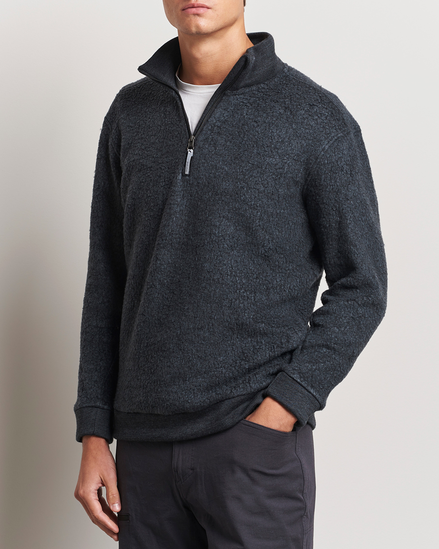 Homme | Pulls Et Tricots | Houdini | Alto Wool/Tencel Half Zip True Black