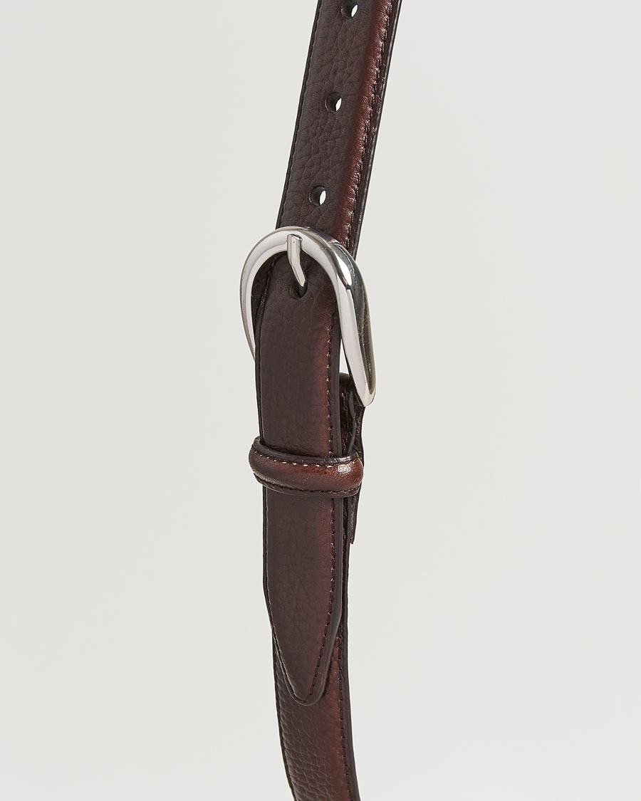 Heren | Riemen | Loake 1880 | Harry Grained Leather Belt Dark Brown