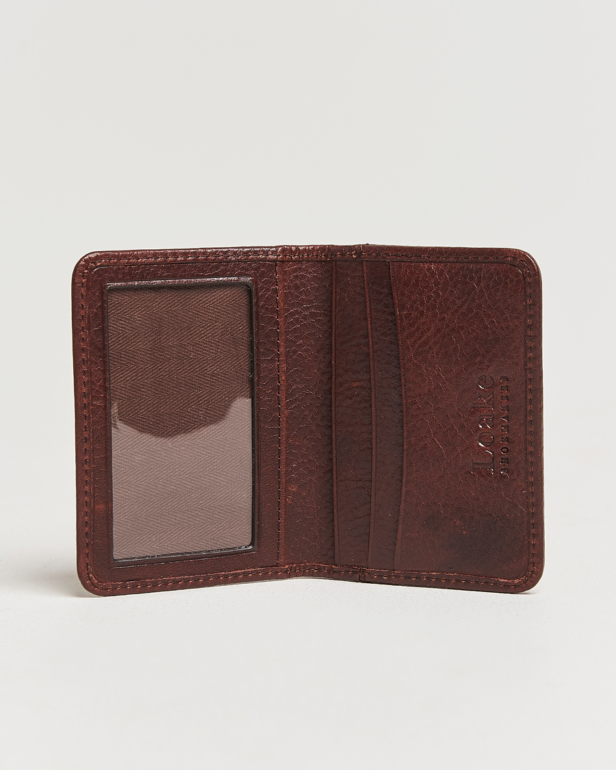Heren | Portemonnees | Loake Shoemakers | Fenchurch Grained Leather Card Holder Dark Brown