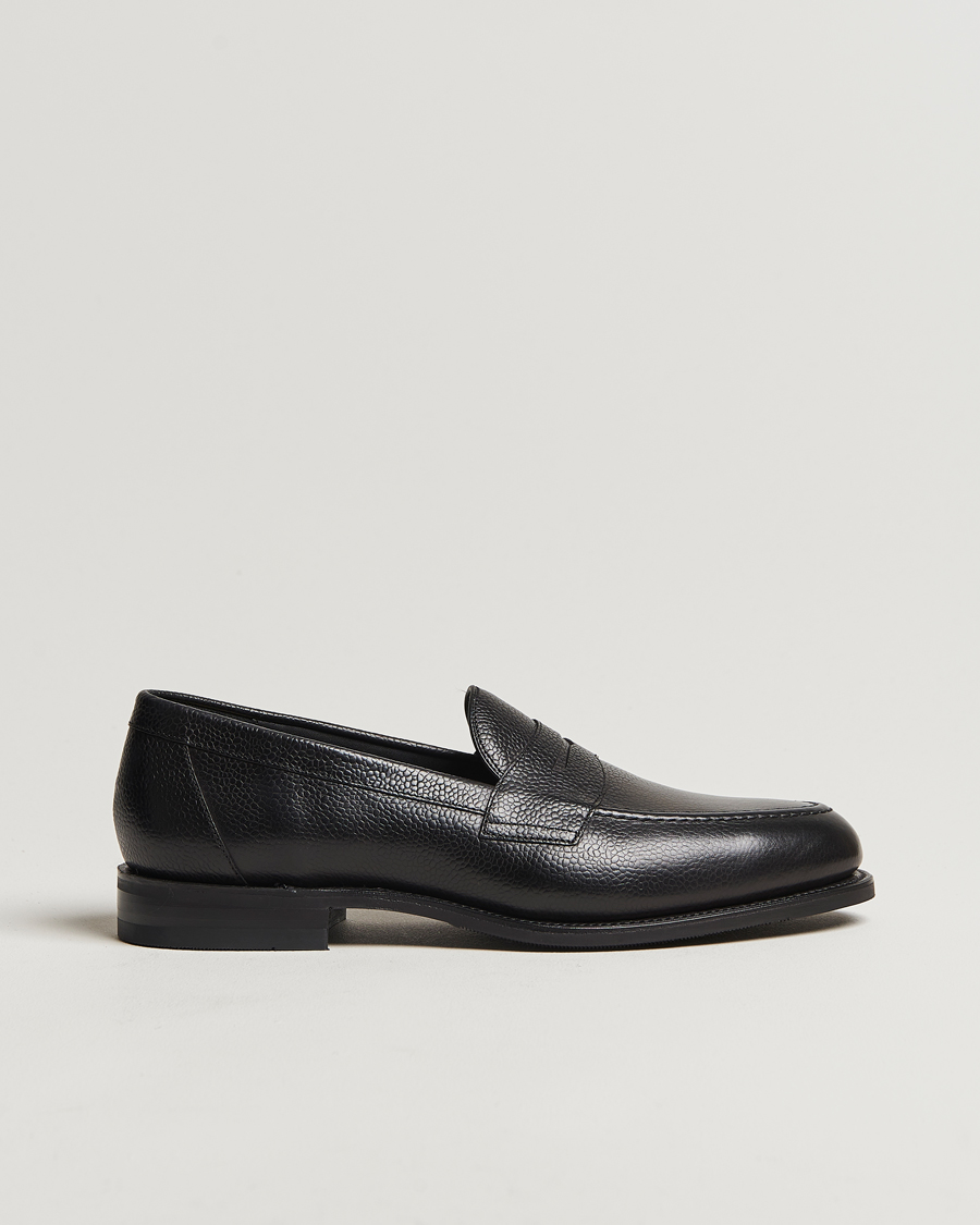 Heren | Instappers | Loake Shoemakers | Imperial Grained Penny Loafer Black