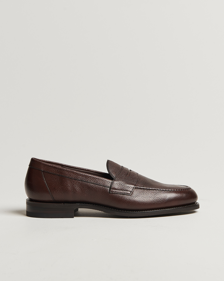 Heren | Instappers | Loake Shoemakers | Imperial Grained Penny Loafer Dark Brown