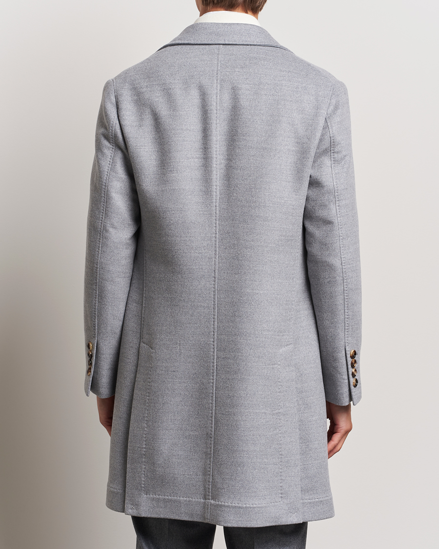 Heren | Jassen | Brunello Cucinelli | Single Breasted Beaver Wool Coat Pearl Grey