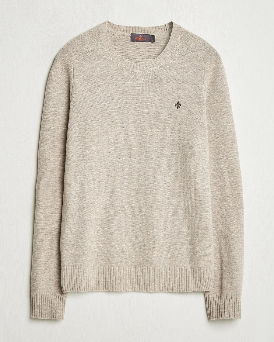 Heren | Truien | Morris | Hertford Merino Crew Neck Khaki