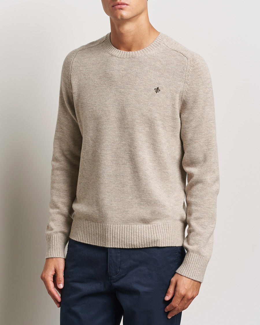 Heren | Truien | Morris | Hertford Merino Crew Neck Khaki