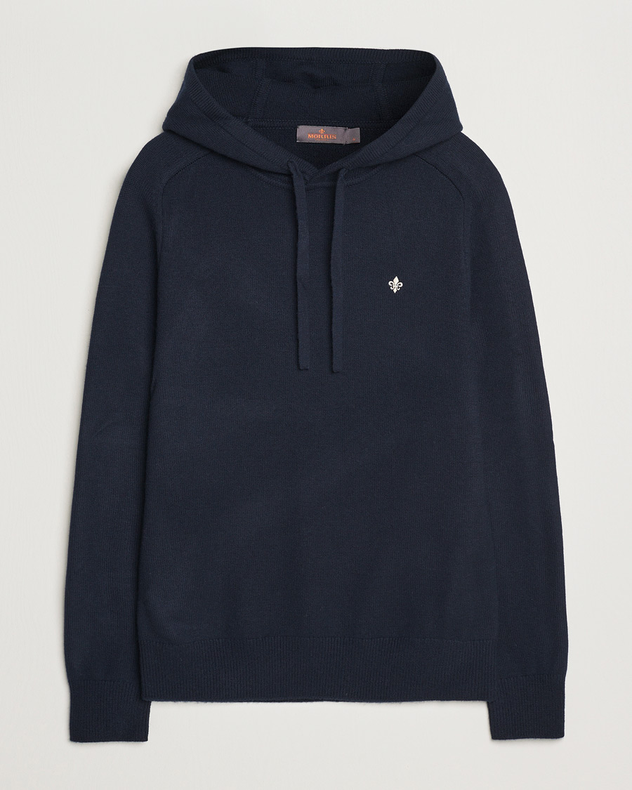 Heren | Truien | Morris | Hertford Merino Hoodie Navy