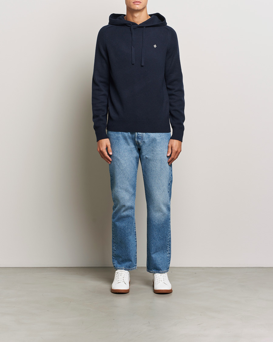 Heren | Truien | Morris | Hertford Merino Hoodie Navy