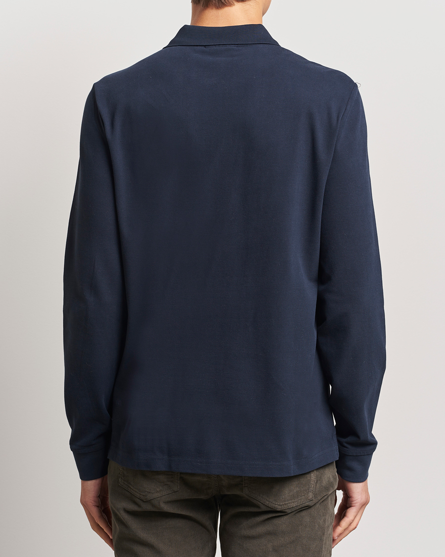 Heren | Truien | Morris | Camden Long Sleeve Polo Blue