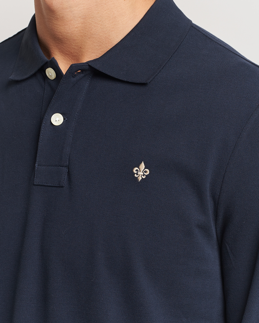 Heren | Truien | Morris | Camden Long Sleeve Polo Blue