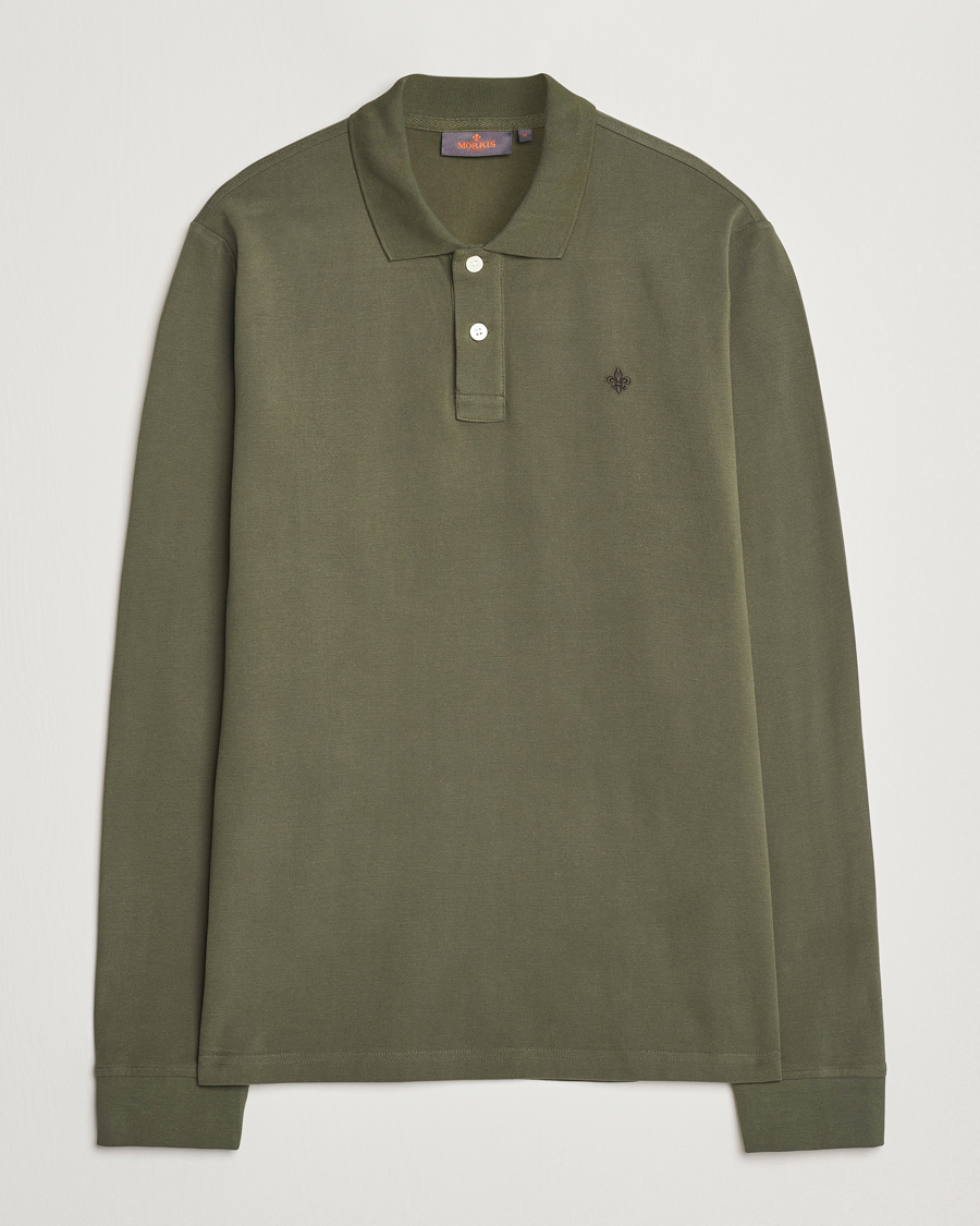 Heren | Truien | Morris | Camden Long Sleeve Polo Olive