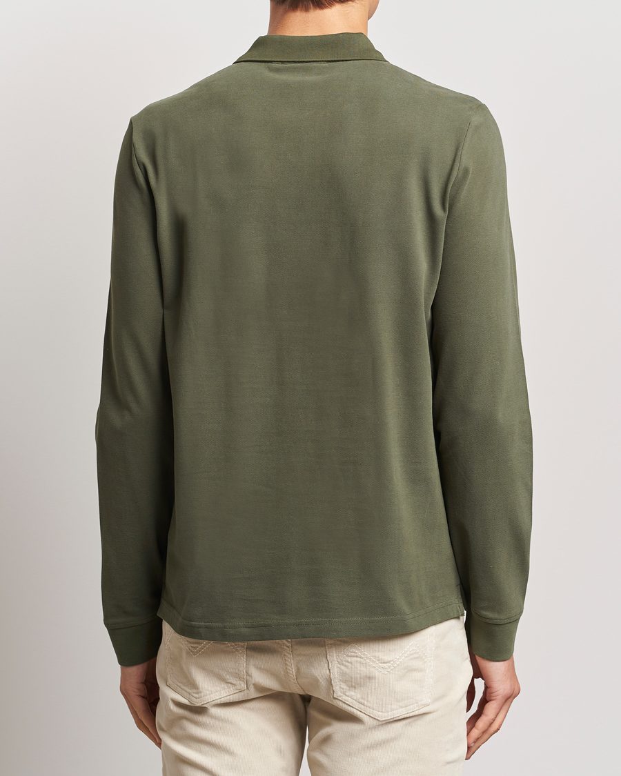 Heren | Truien | Morris | Camden Long Sleeve Polo Olive