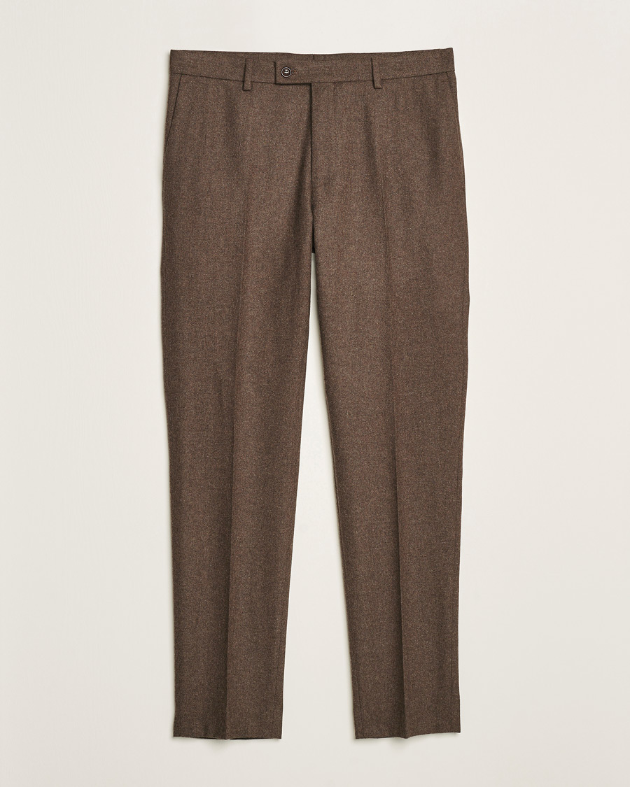 Homme | Pantalons | Morris Heritage | Flannel Suit Trousers Brown