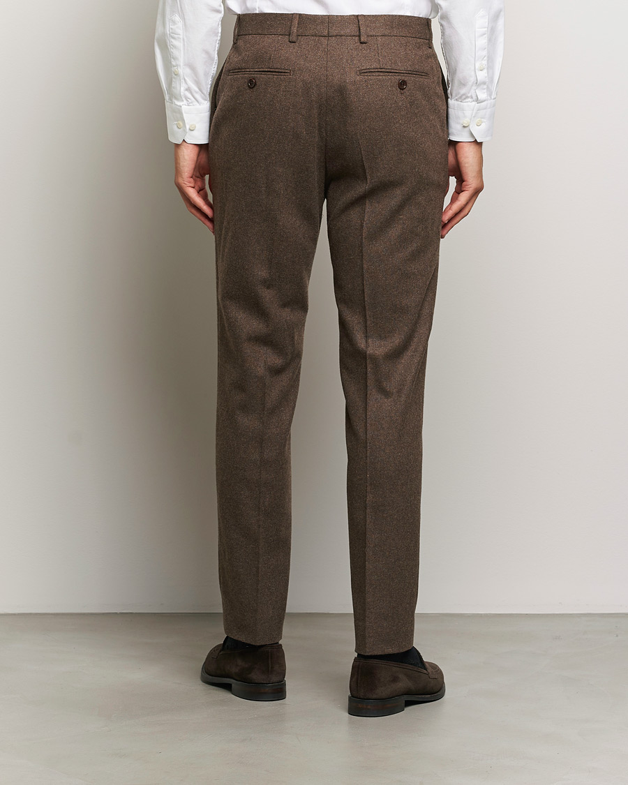 Homme | Pantalons | Morris Heritage | Flannel Suit Trousers Brown