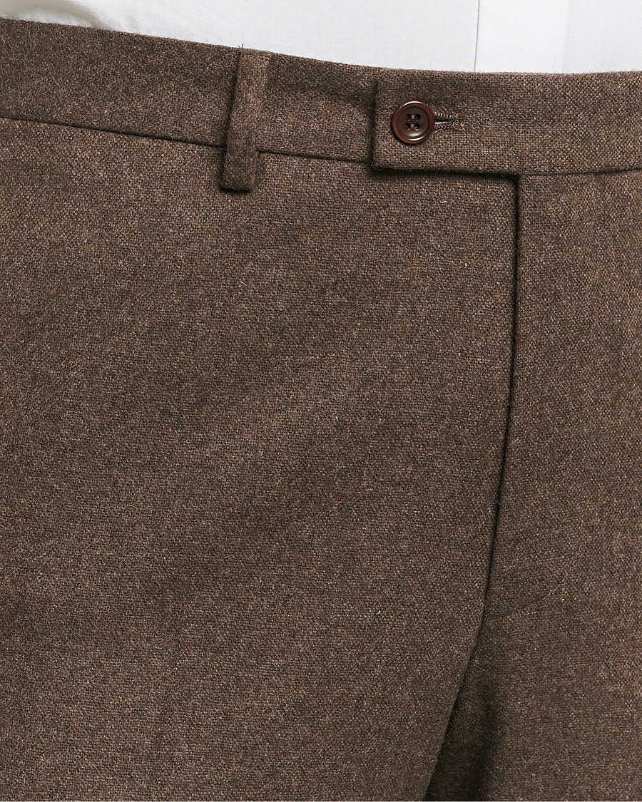 Homme | Pantalons | Morris Heritage | Flannel Suit Trousers Brown