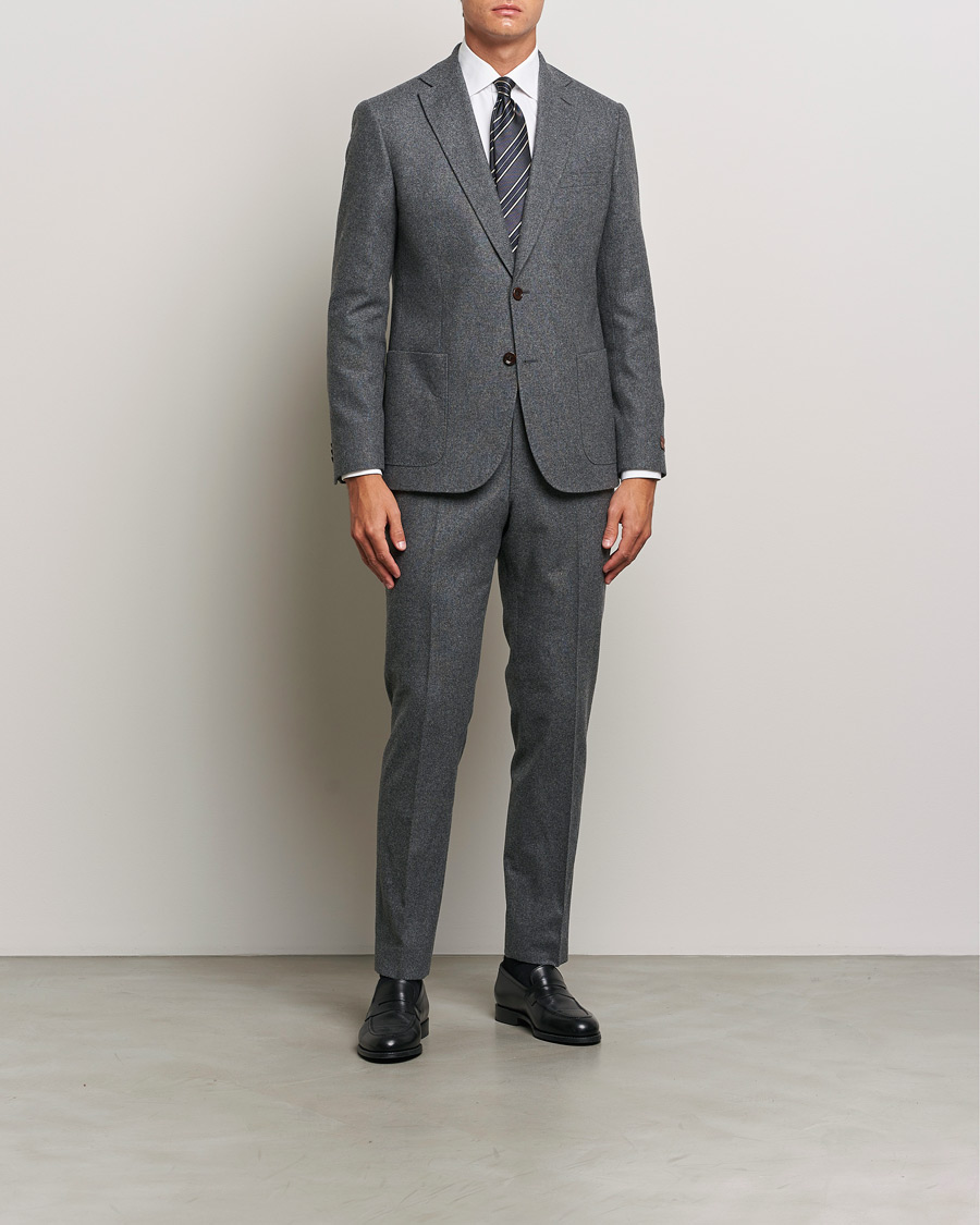Homme | Pantalons | Morris Heritage | Flannel Suit Trousers Grey