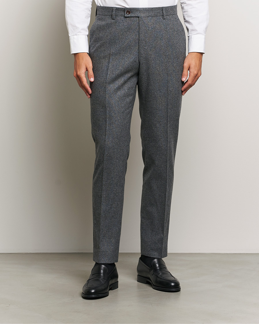 Homme | Pantalons | Morris Heritage | Flannel Suit Trousers Grey