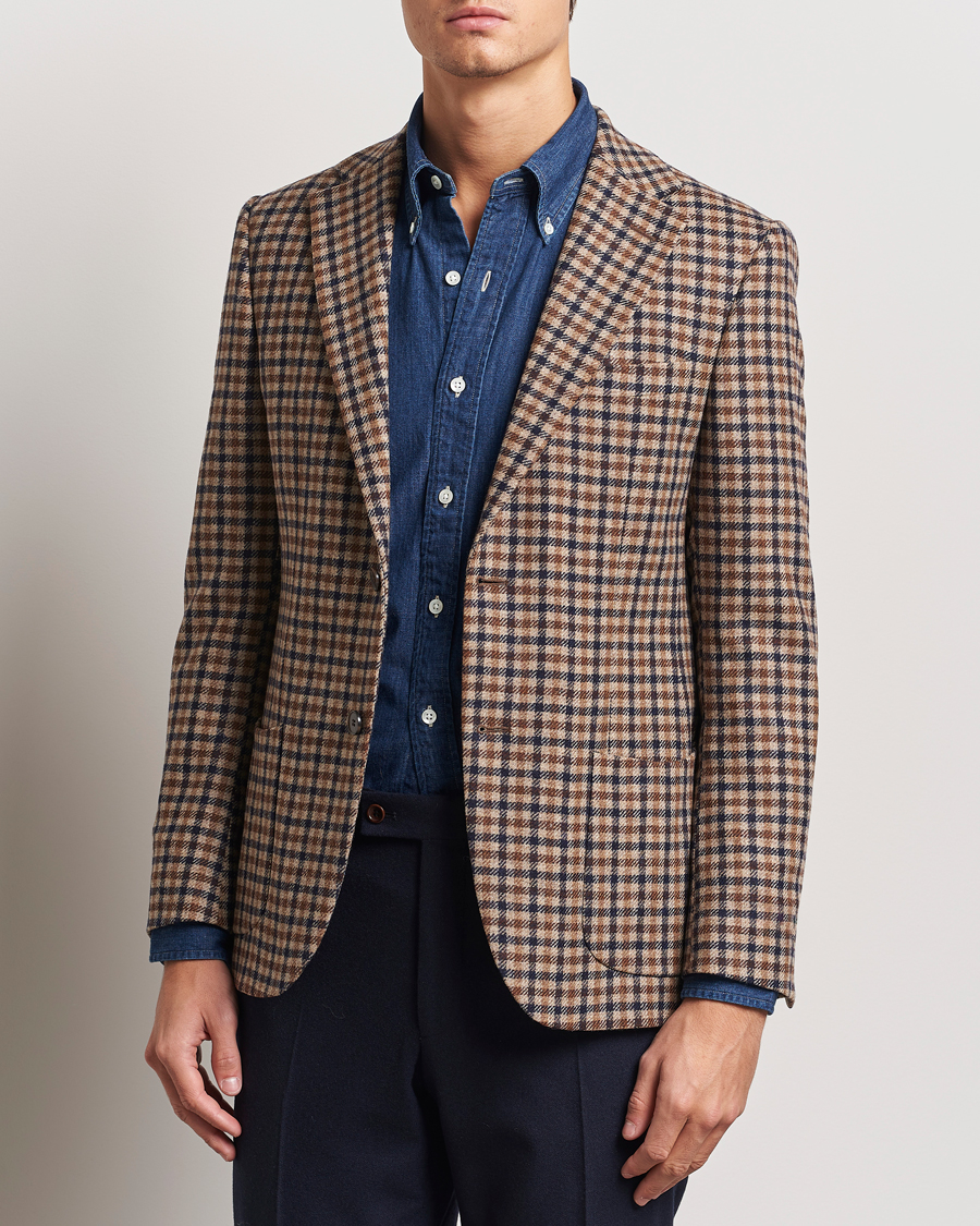 Homme | Blazers | Morris Heritage | Wool Tweed Blazer Navy