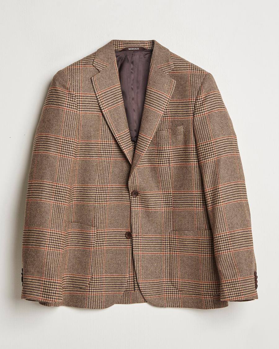 Homme | Blazers | Morris Heritage | Prince of Wales Tweed Blazer Brown