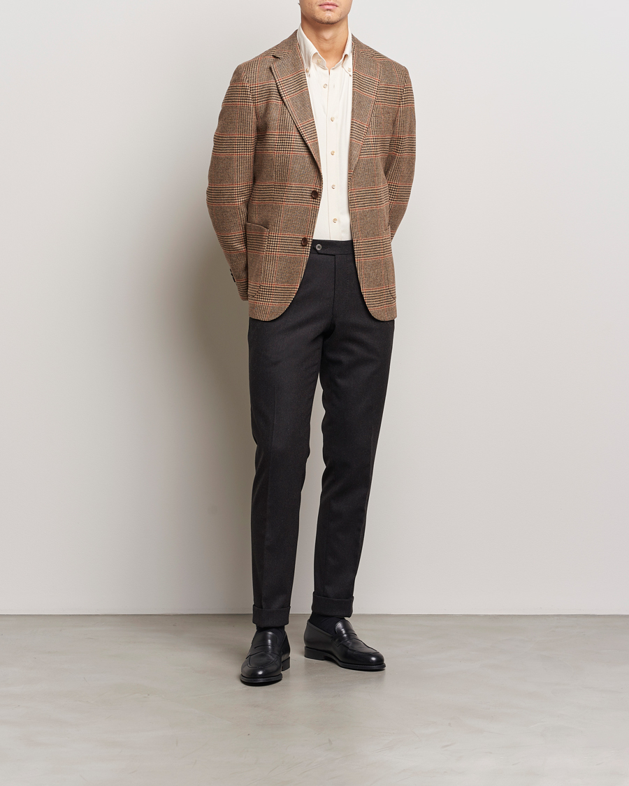 Homme | Blazers | Morris Heritage | Prince of Wales Tweed Blazer Brown