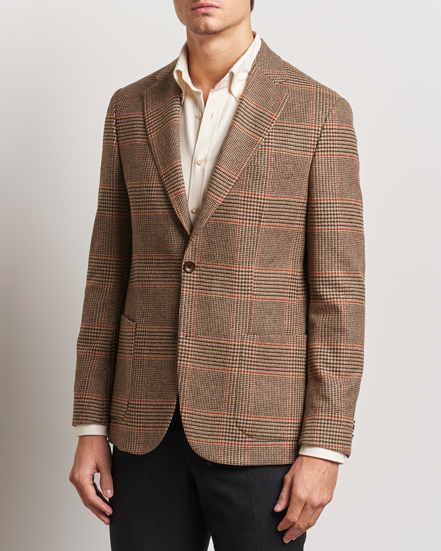 Homme | Blazers | Morris Heritage | Prince of Wales Tweed Blazer Brown