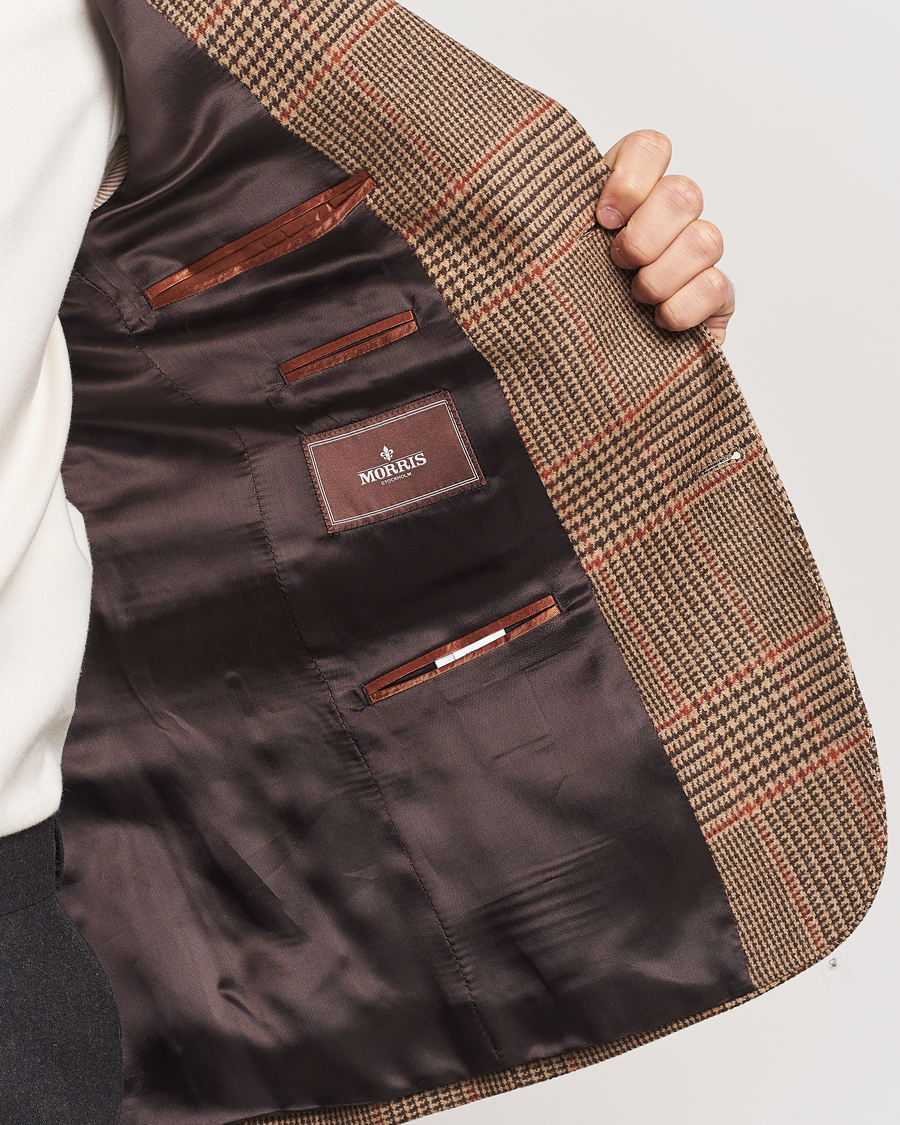 Homme | Blazers | Morris Heritage | Prince of Wales Tweed Blazer Brown