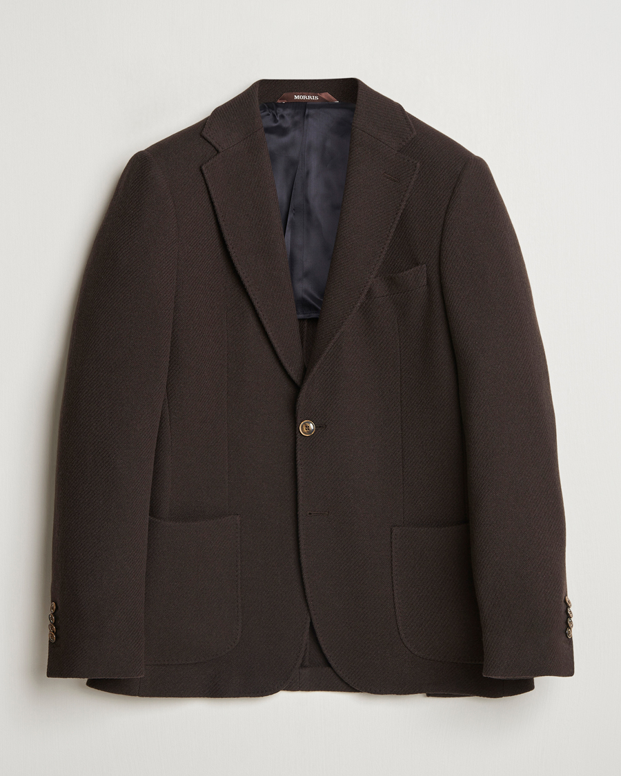 Homme | Blazers | Morris Heritage | Soft Lambswool Blazer Brown