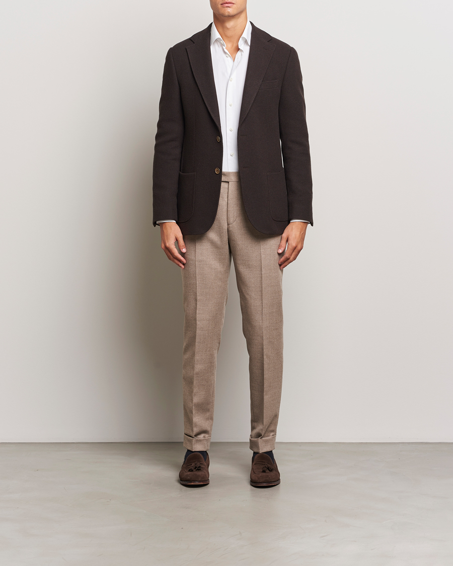 Homme | Blazers | Morris Heritage | Soft Lambswool Blazer Brown
